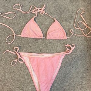 Pink Terry Cloth Bikini